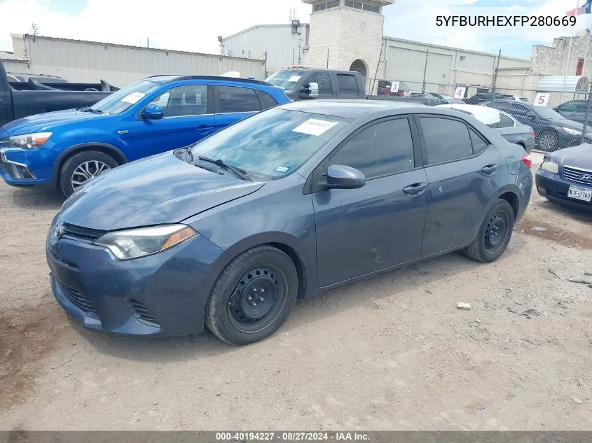 5YFBURHEXFP280669 2015 Toyota Corolla Le