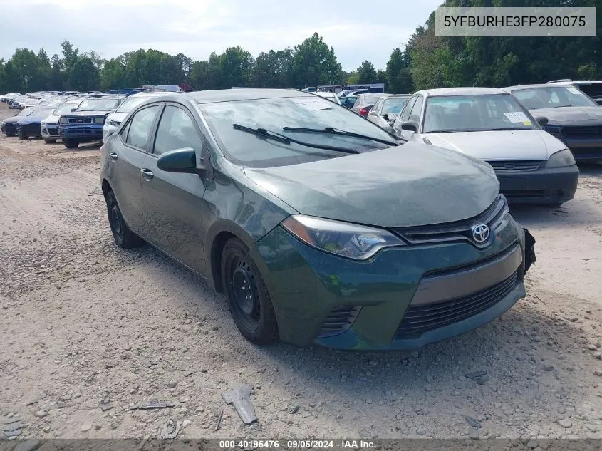 2015 Toyota Corolla Le VIN: 5YFBURHE3FP280075 Lot: 40195476