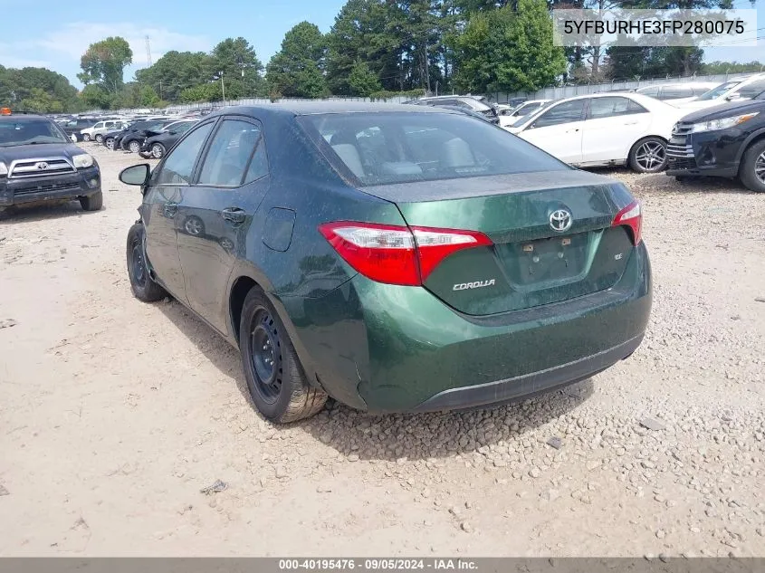 5YFBURHE3FP280075 2015 Toyota Corolla Le