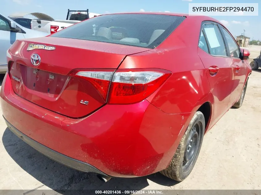 5YFBURHE2FP294470 2015 Toyota Corolla L/Le/Le Pls/Prm/S/S Pls