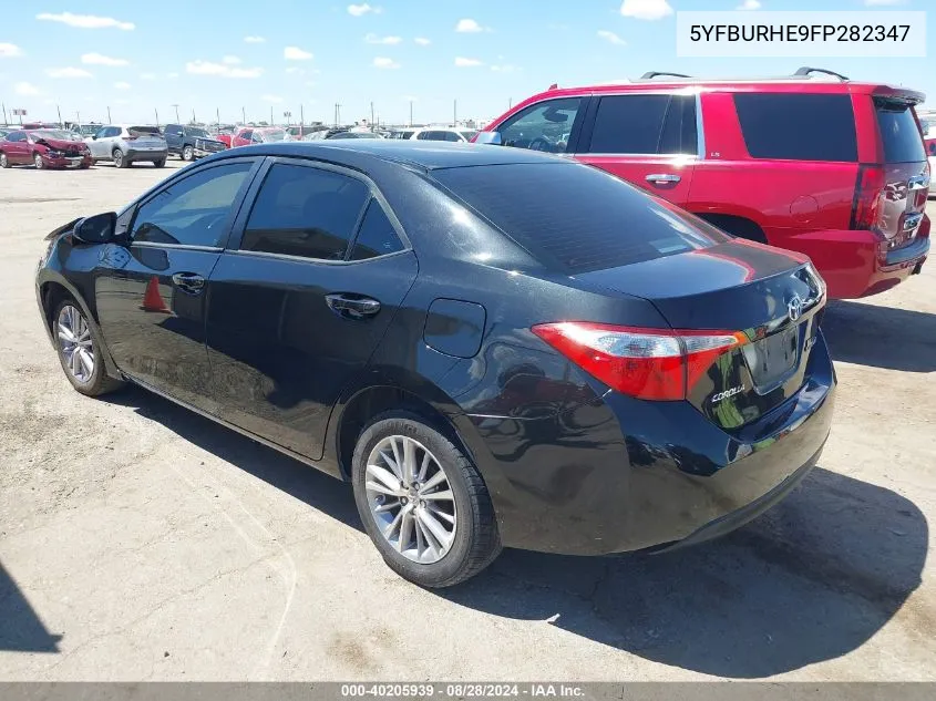 2015 Toyota Corolla Le Plus VIN: 5YFBURHE9FP282347 Lot: 40205939