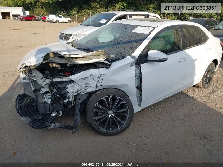 2T1BURHE2FC300851 2015 Toyota Corolla S Plus