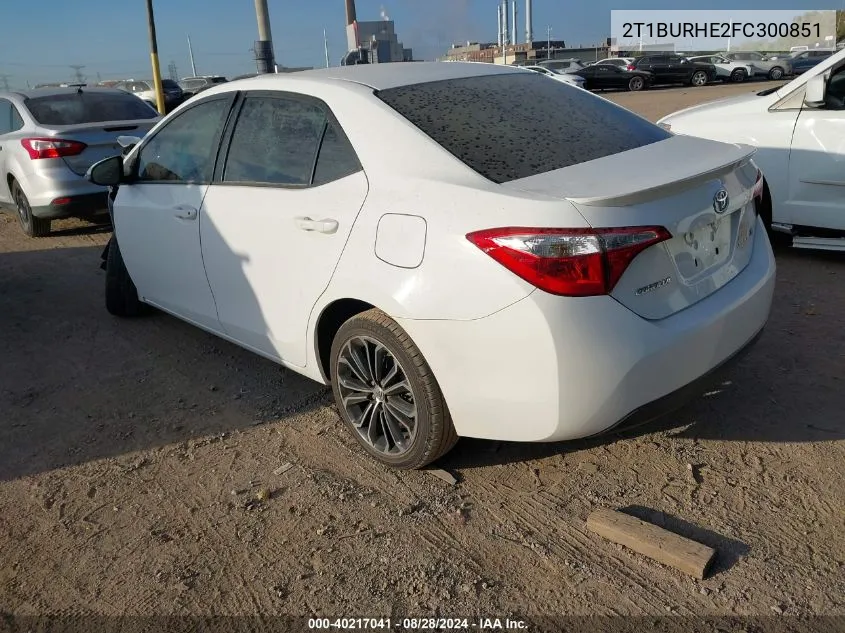 2T1BURHE2FC300851 2015 Toyota Corolla S Plus