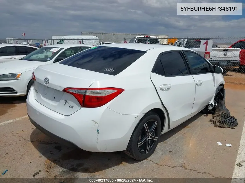 5YFBURHE6FP348191 2015 Toyota Corolla Le