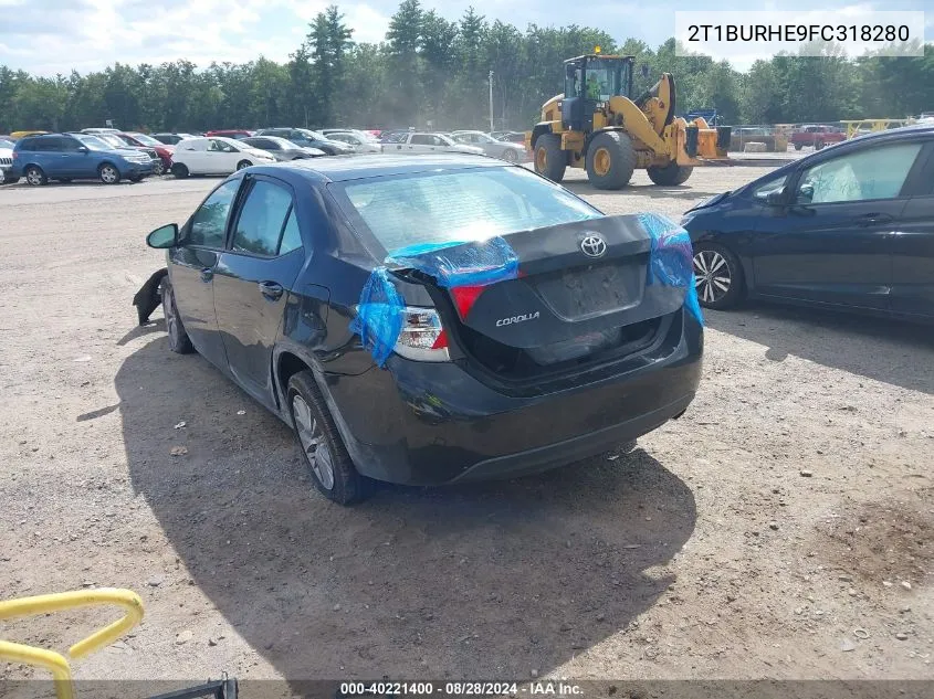 2015 Toyota Corolla Le Plus VIN: 2T1BURHE9FC318280 Lot: 40221400