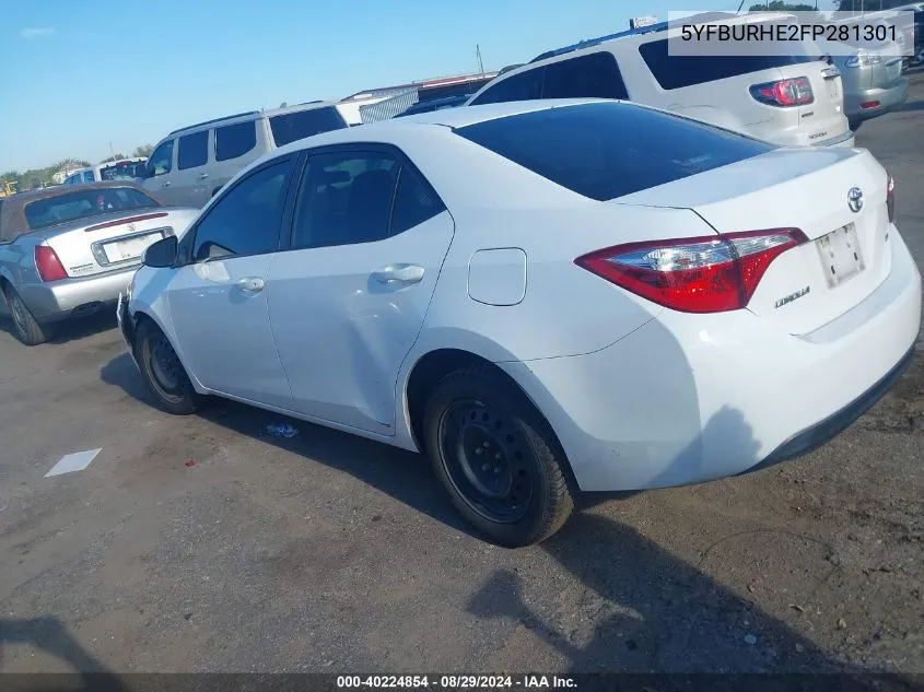 5YFBURHE2FP281301 2015 Toyota Corolla Le