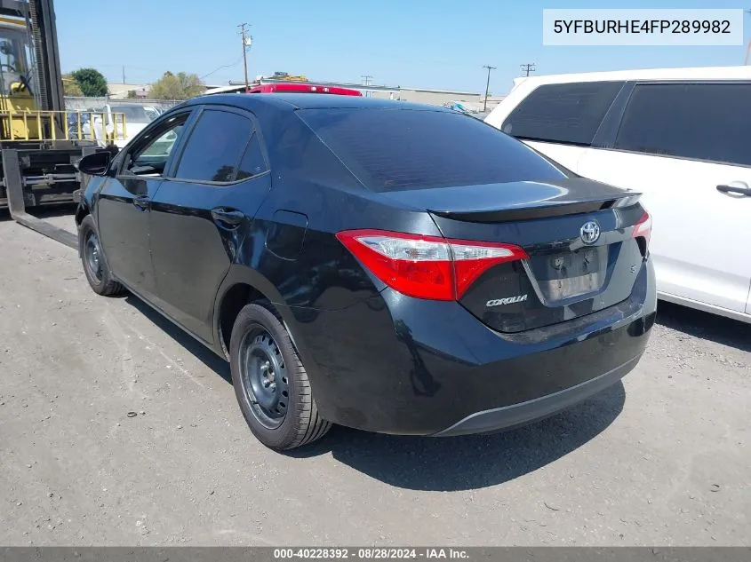 5YFBURHE4FP289982 2015 Toyota Corolla S