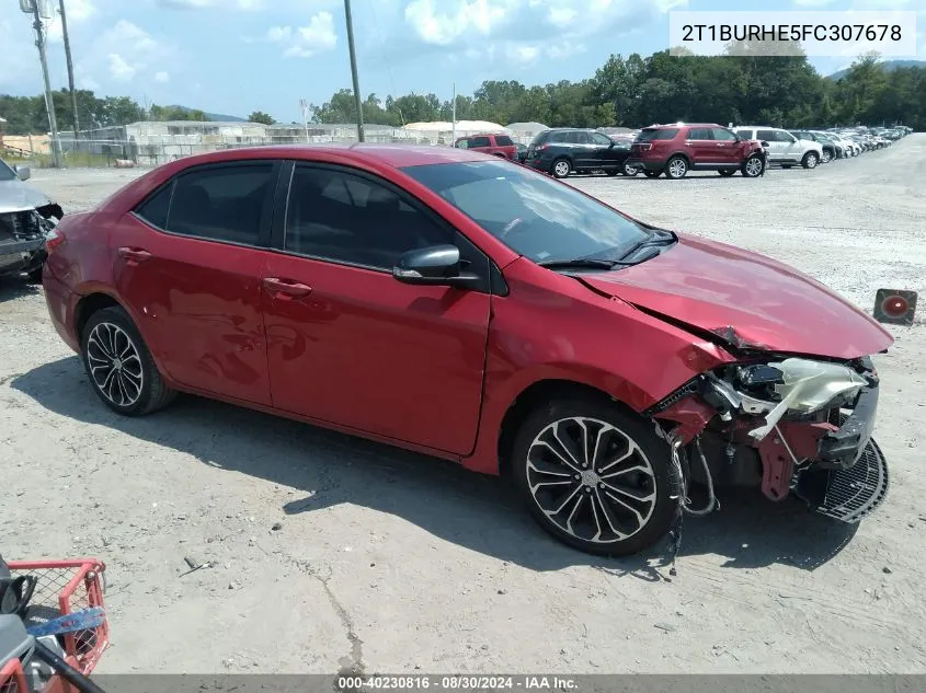 2015 Toyota Corolla S Plus VIN: 2T1BURHE5FC307678 Lot: 40230816