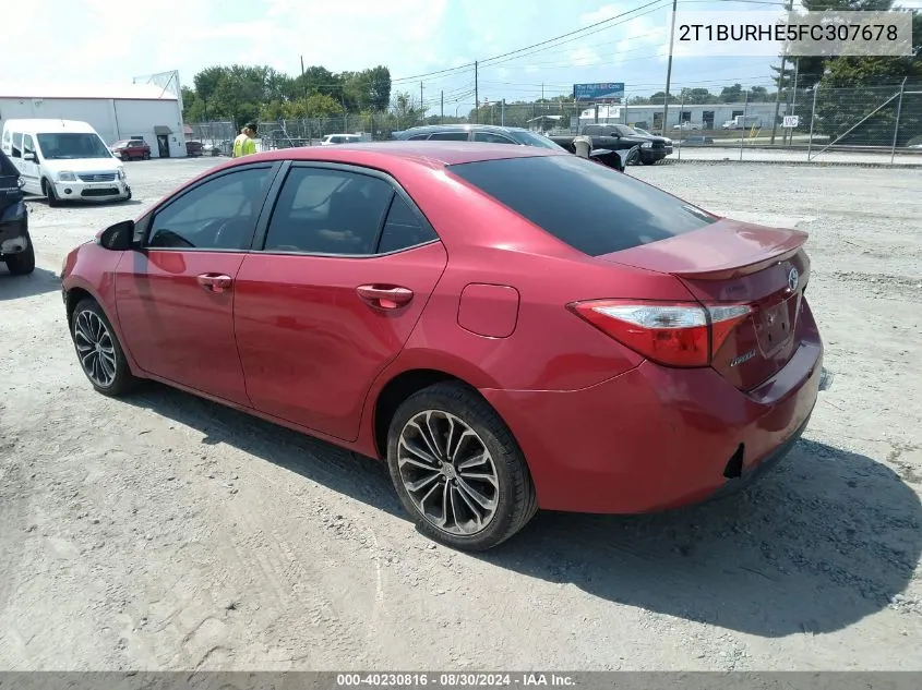 2015 Toyota Corolla S Plus VIN: 2T1BURHE5FC307678 Lot: 40230816