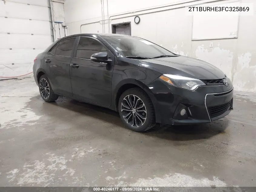 2015 Toyota Corolla S Plus VIN: 2T1BURHE3FC325869 Lot: 40246177