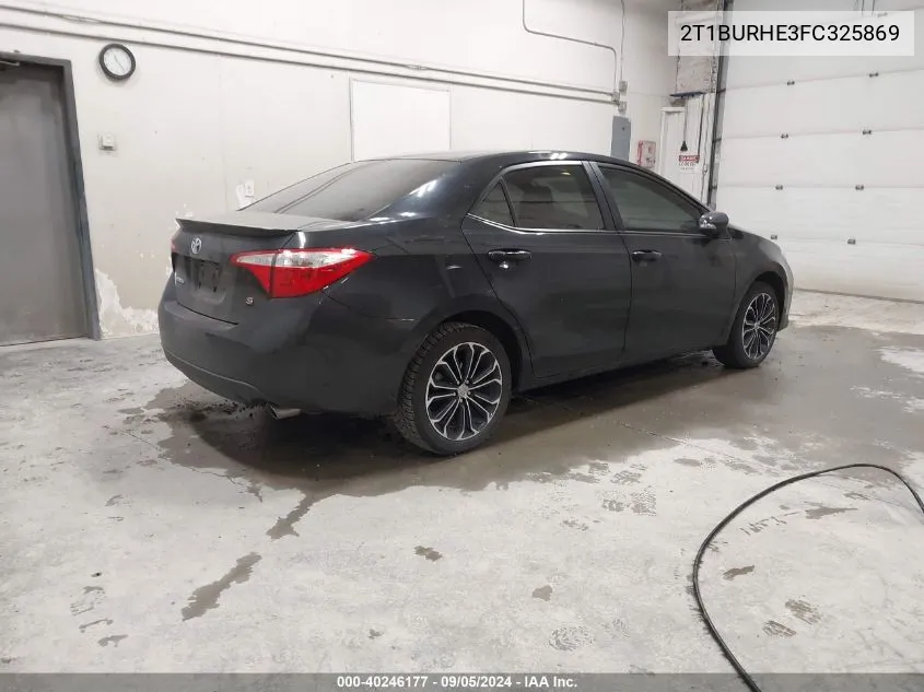 2015 Toyota Corolla S Plus VIN: 2T1BURHE3FC325869 Lot: 40246177