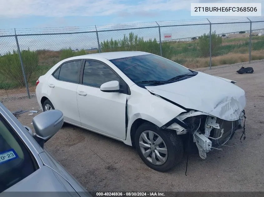 2015 Toyota Corolla Le VIN: 2T1BURHE6FC368506 Lot: 40246936