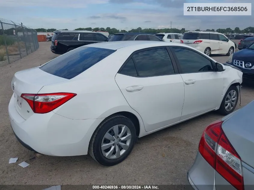 2T1BURHE6FC368506 2015 Toyota Corolla Le