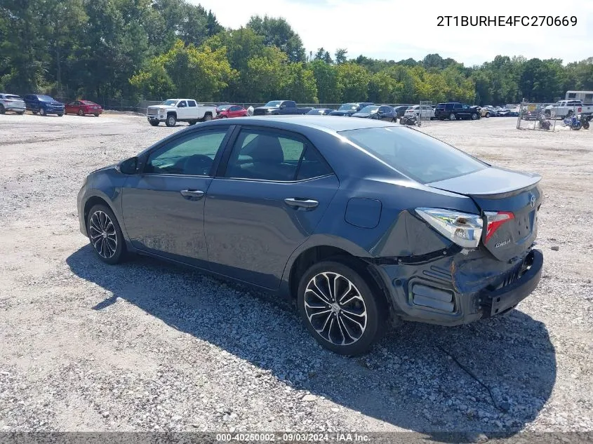 2T1BURHE4FC270669 2015 Toyota Corolla S Plus