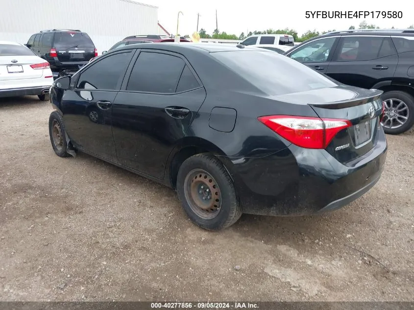 2015 Toyota Corolla S Plus VIN: 5YFBURHE4FP179580 Lot: 40277856