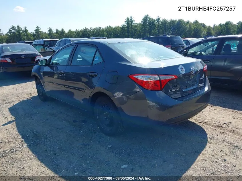 2T1BURHE4FC257257 2015 Toyota Corolla Le