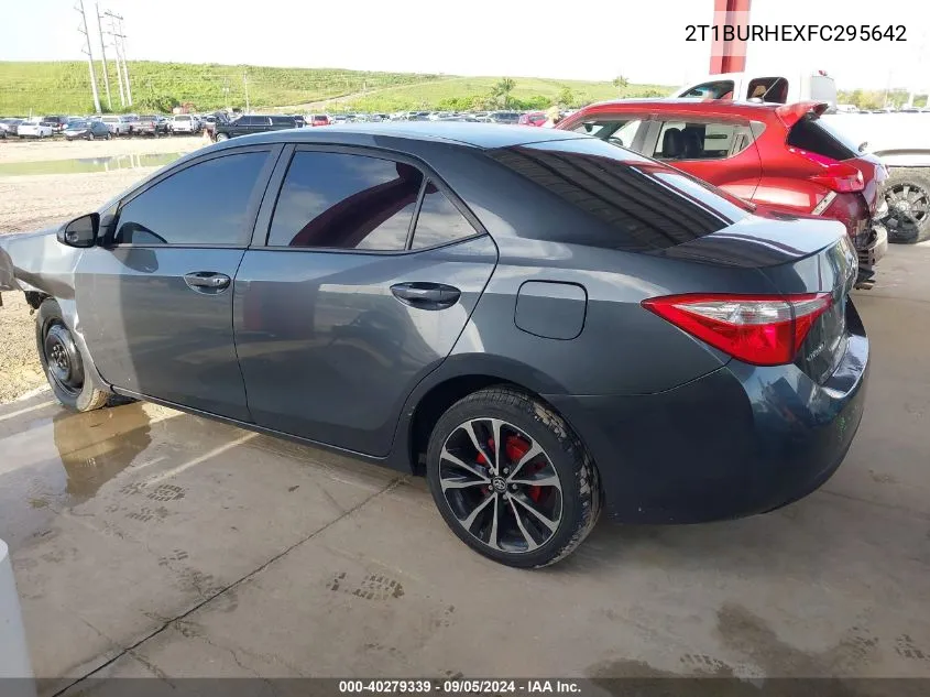 2015 Toyota Corolla L/Le/Le Pls/Prm/S/S Pls VIN: 2T1BURHEXFC295642 Lot: 40279339