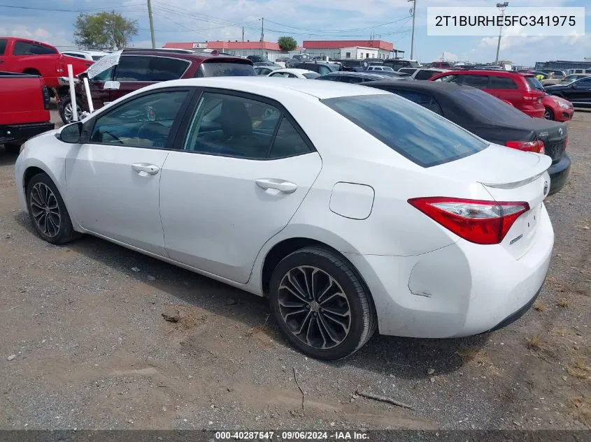 2015 Toyota Corolla S Plus VIN: 2T1BURHE5FC341975 Lot: 40287547