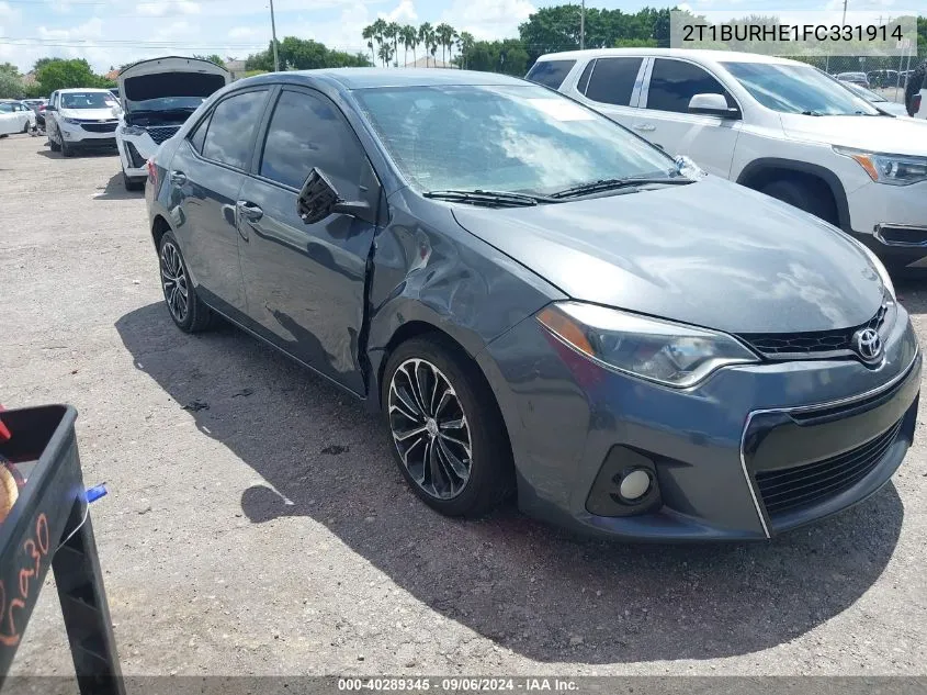 2T1BURHE1FC331914 2015 Toyota Corolla S Plus