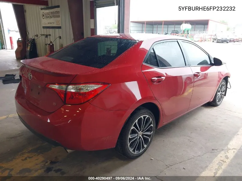 2015 Toyota Corolla S Plus VIN: 5YFBURHE6FP232232 Lot: 40290497