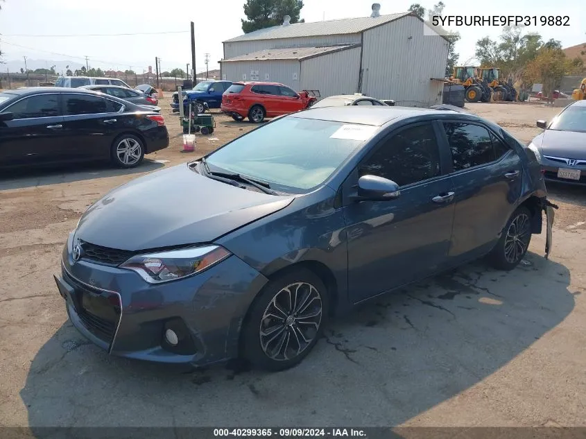 2015 Toyota Corolla S Plus VIN: 5YFBURHE9FP319882 Lot: 40299365