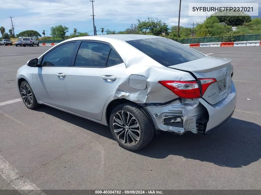 2015 Toyota Corolla S/S Plus/S Premium VIN: 5YFBURHE7FP237021 Lot: 40304782