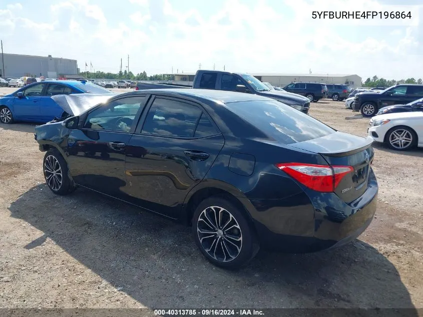 2015 Toyota Corolla S Plus VIN: 5YFBURHE4FP196864 Lot: 40313785