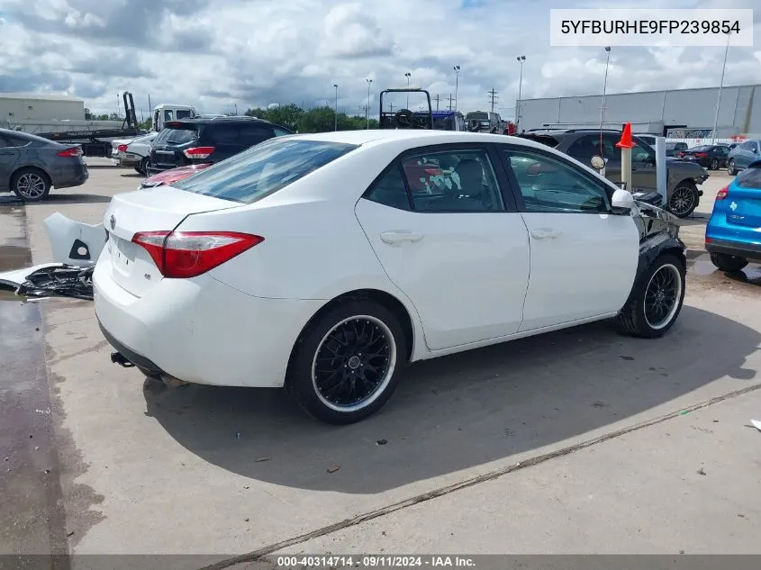 2015 Toyota Corolla Le VIN: 5YFBURHE9FP239854 Lot: 40314714