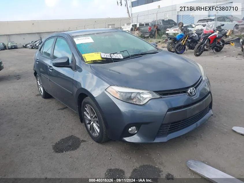 2015 Toyota Corolla Le Plus VIN: 2T1BURHEXFC380710 Lot: 40315326