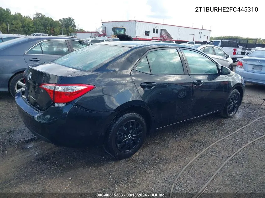 2T1BURHE2FC445310 2015 Toyota Corolla L