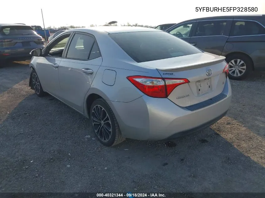 2015 Toyota Corolla S Plus VIN: 5YFBURHE5FP328580 Lot: 40321344