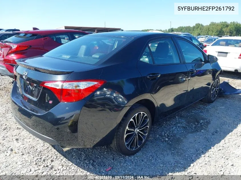 5YFBURHE2FP261792 2015 Toyota Corolla S Plus