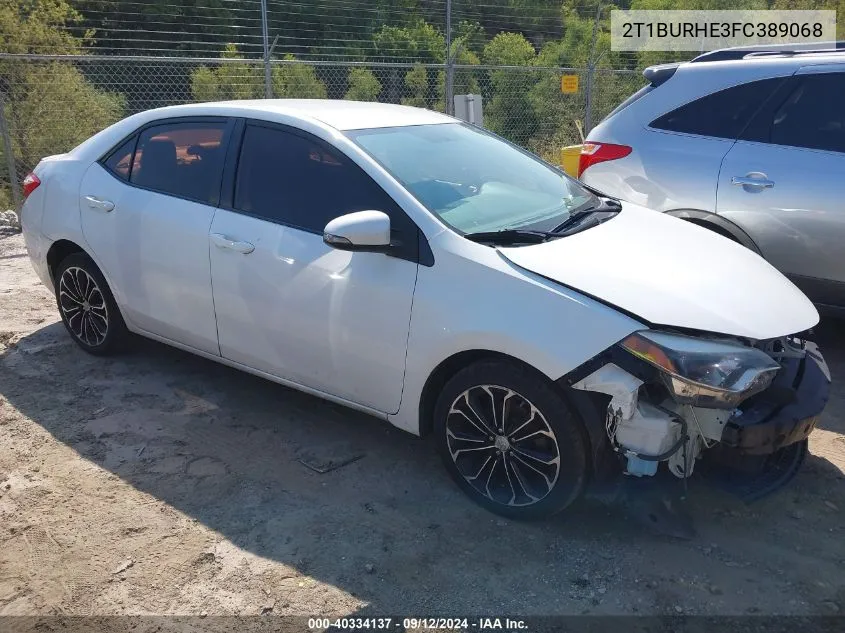 2015 Toyota Corolla L/Le/Le Pls/Prm/S/S Pls VIN: 2T1BURHE3FC389068 Lot: 40334137