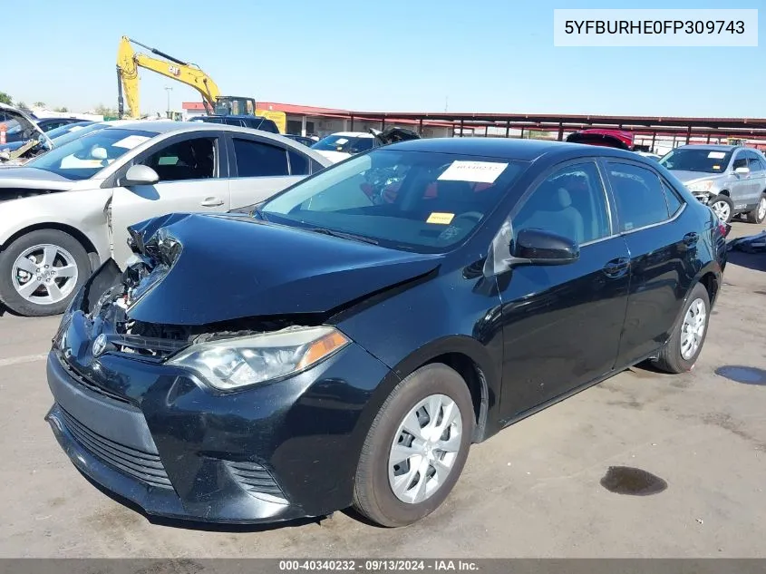 5YFBURHE0FP309743 2015 Toyota Corolla L/Le/Le Pls/Prm/S/S Pls