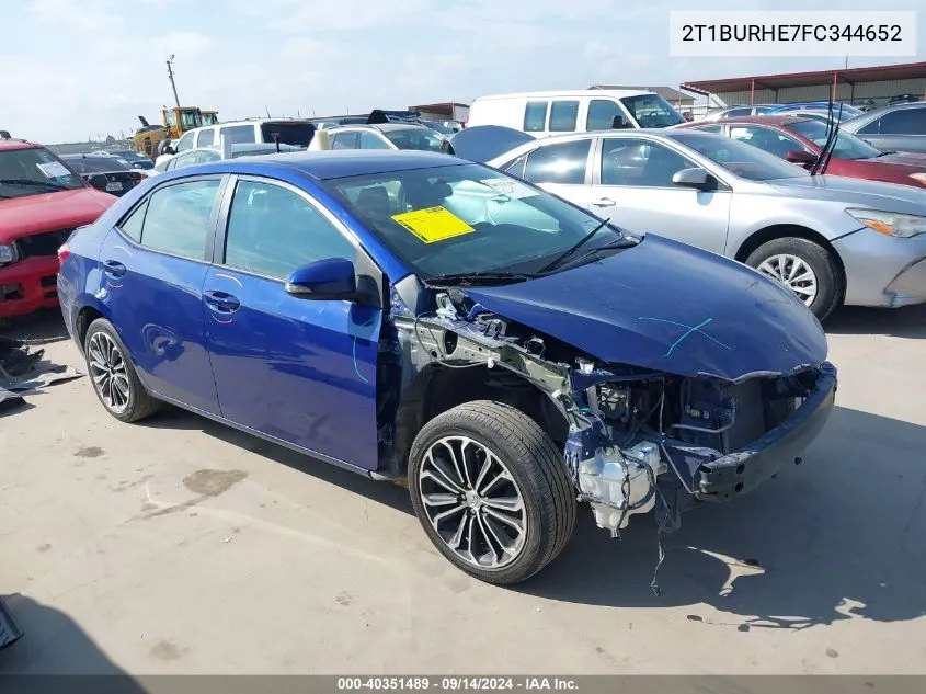 2T1BURHE7FC344652 2015 Toyota Corolla L/Le/Le Pls/Prm/S/S Pls