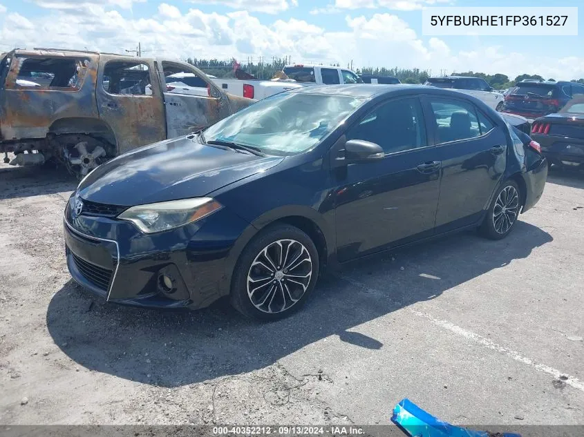 2015 Toyota Corolla S Plus VIN: 5YFBURHE1FP361527 Lot: 40352212