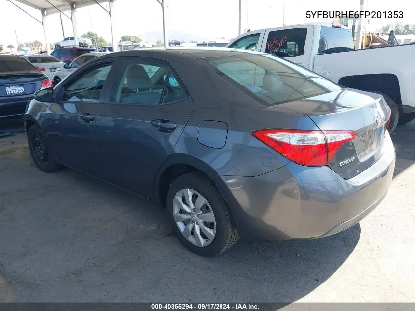 5YFBURHE6FP201353 2015 Toyota Corolla L/Le/Le Pls/Prm/S/S Pls