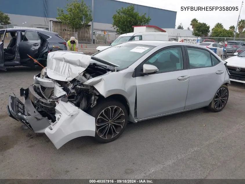 2015 Toyota Corolla S Plus VIN: 5YFBURHE5FP358095 Lot: 40357916