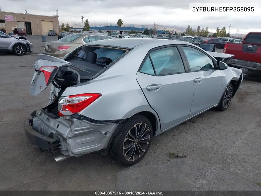 2015 Toyota Corolla S Plus VIN: 5YFBURHE5FP358095 Lot: 40357916