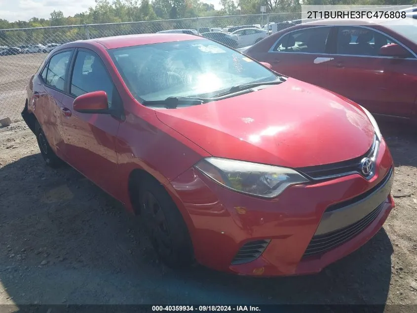 2T1BURHE3FC476808 2015 Toyota Corolla L/Le/Le Pls/Prm/S/S Pls