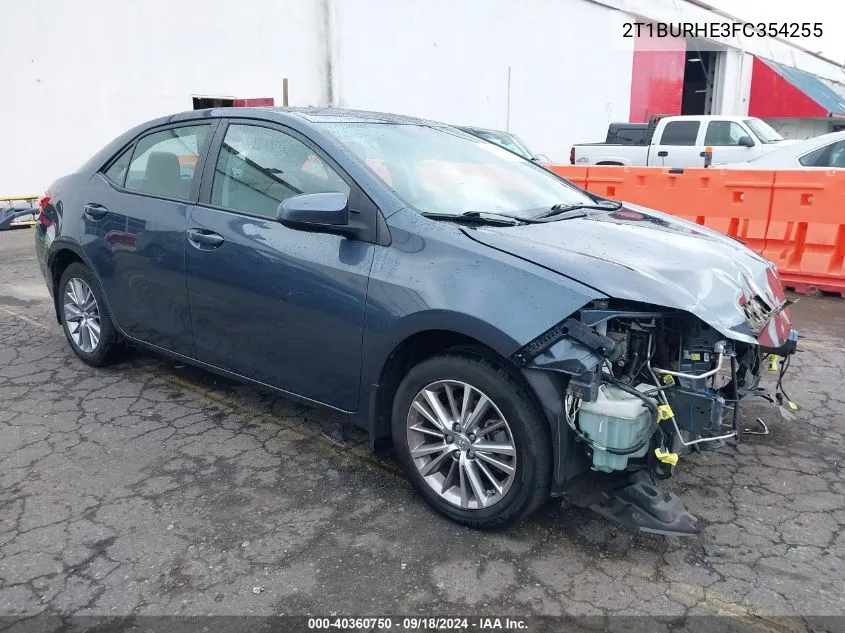 2015 Toyota Corolla Le Plus VIN: 2T1BURHE3FC354255 Lot: 40360750