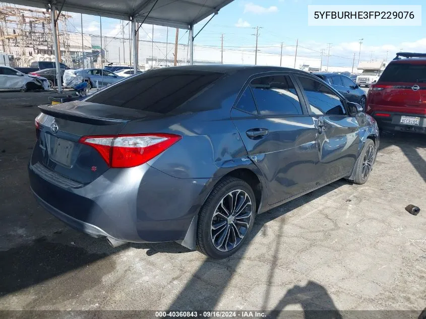 2015 Toyota Corolla S Plus VIN: 5YFBURHE3FP229076 Lot: 40360843