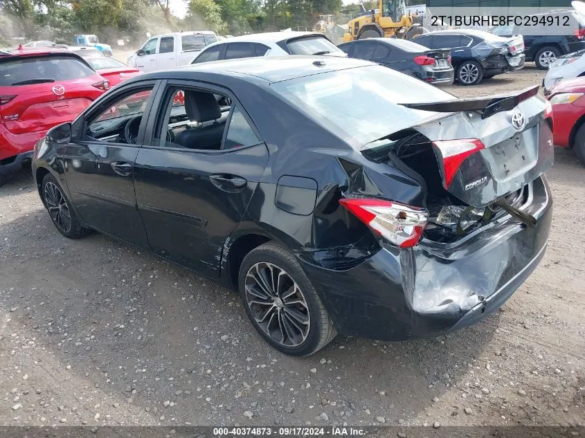 2015 Toyota Corolla S Premium VIN: 2T1BURHE8FC294912 Lot: 40374873