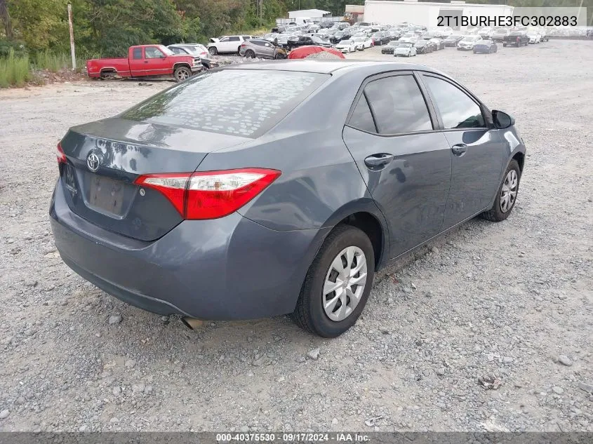 2T1BURHE3FC302883 2015 Toyota Corolla L