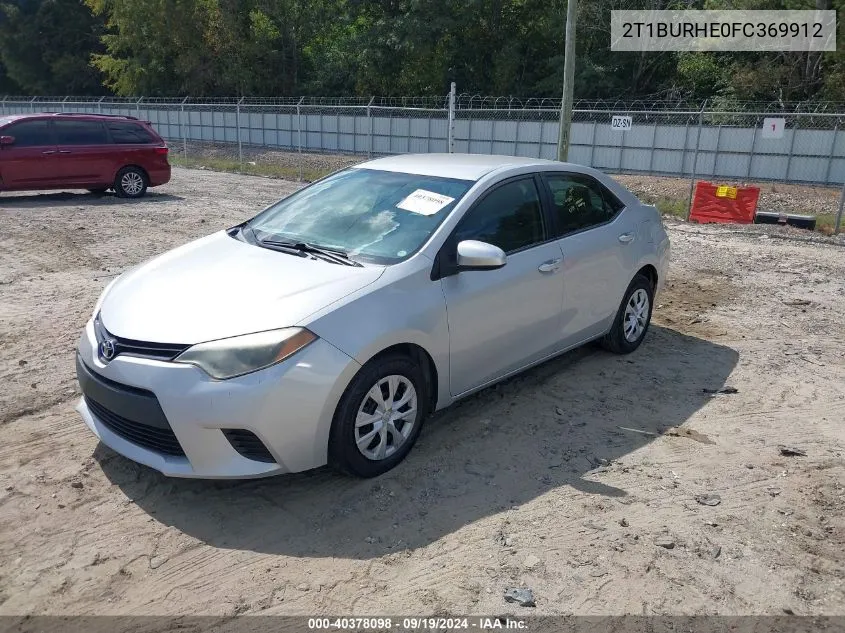 2015 Toyota Corolla L VIN: 2T1BURHE0FC369912 Lot: 40378098