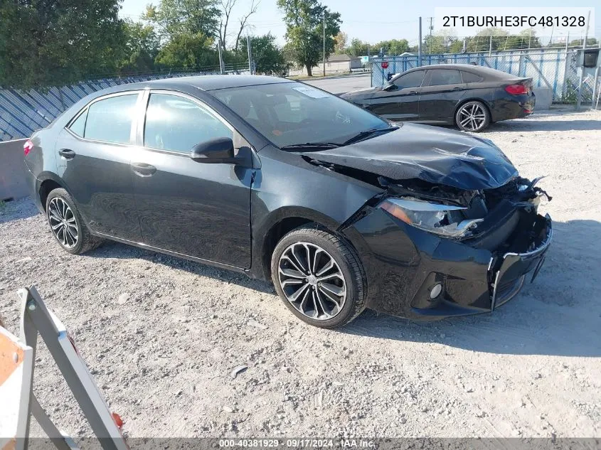 2015 Toyota Corolla S Plus VIN: 2T1BURHE3FC481328 Lot: 40381929