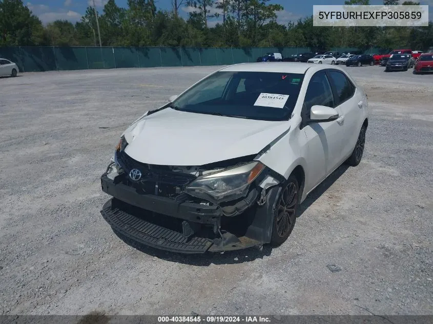 2015 Toyota Corolla S Plus VIN: 5YFBURHEXFP305859 Lot: 40384545