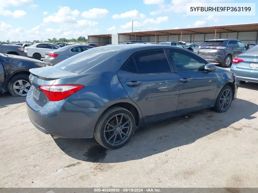 2015 Toyota Corolla S Plus VIN: 5YFBURHE9FP363199 Lot: 40389930