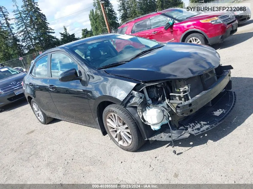 2015 Toyota Corolla Le Plus VIN: 5YFBURHE3FP232088 Lot: 40395585