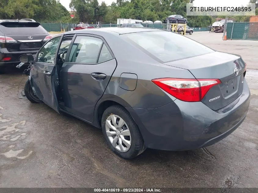 2015 Toyota Corolla Le VIN: 2T1BURHE1FC248595 Lot: 40418619